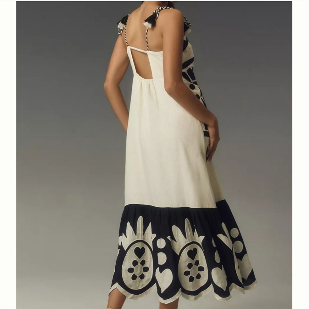 Farm Rio Square Neck Patchwork Maxidress - Picture 4 of 9